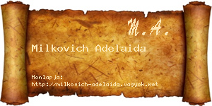 Milkovich Adelaida névjegykártya
